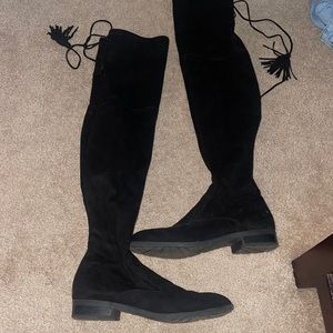 Marc Fisher Over the Knee Boots Black Suede